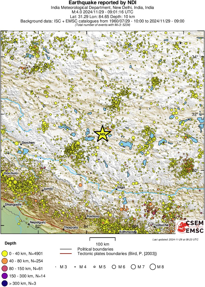 regional historical seismicity