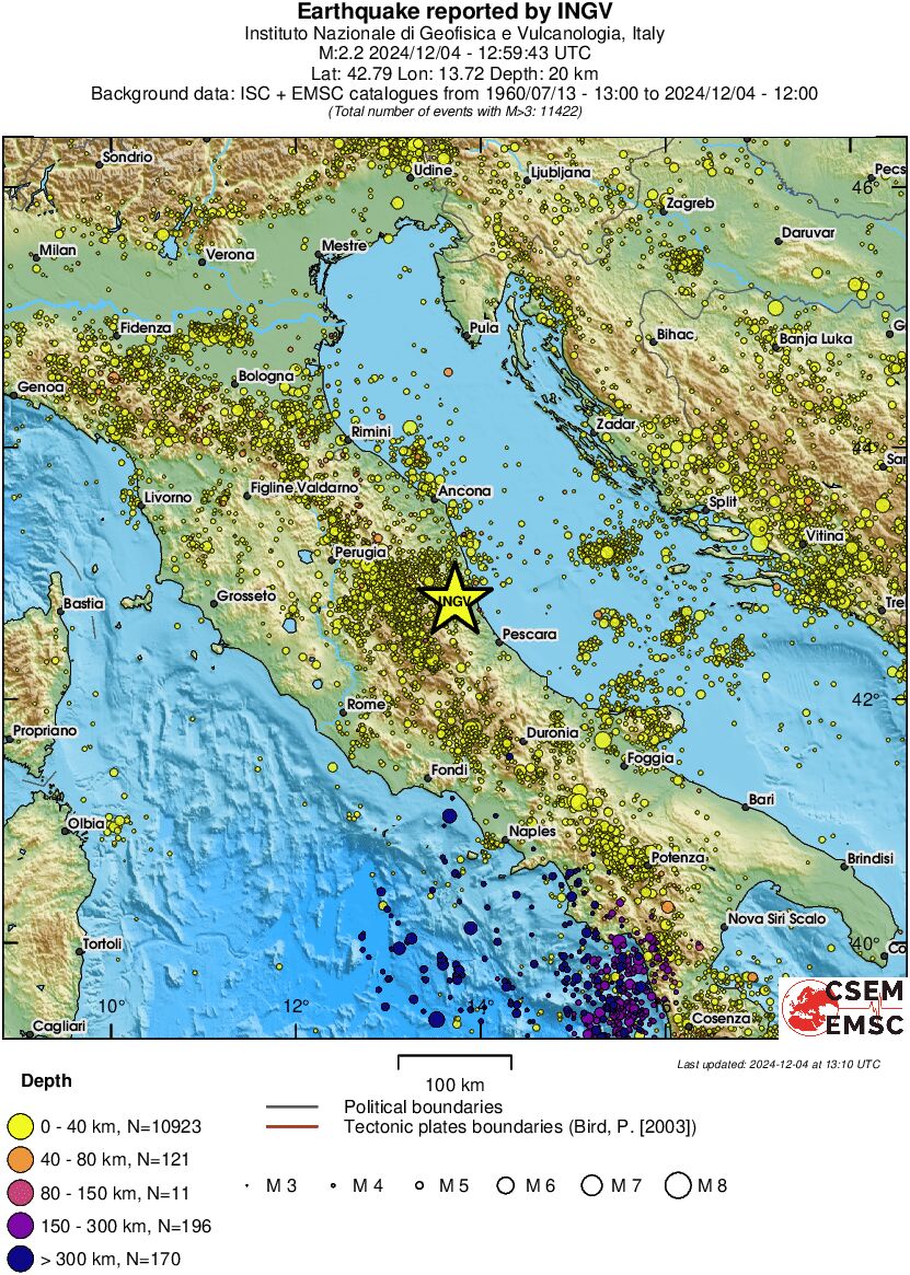 regional historical seismicity
