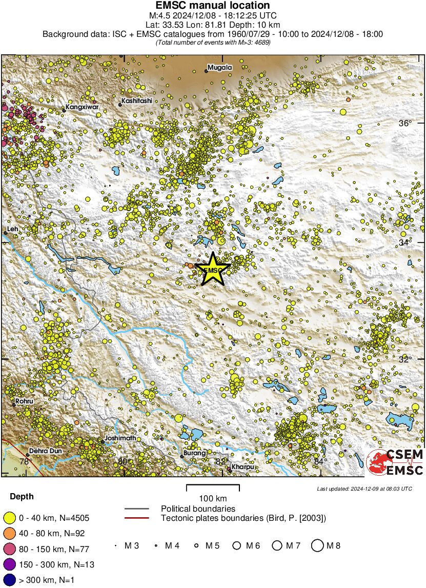 regional historical seismicity