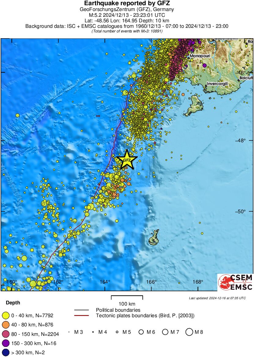regional historical seismicity
