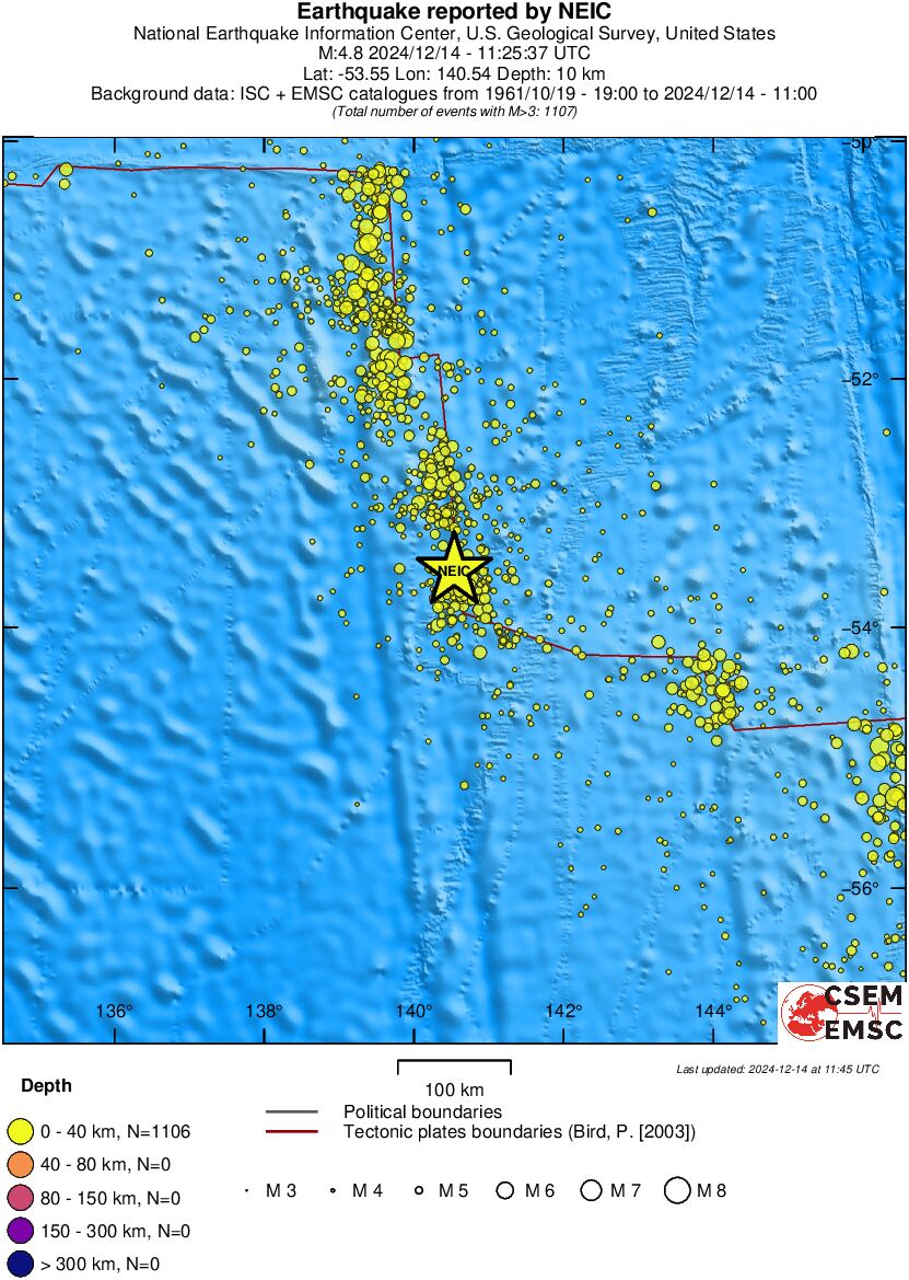 regional historical seismicity