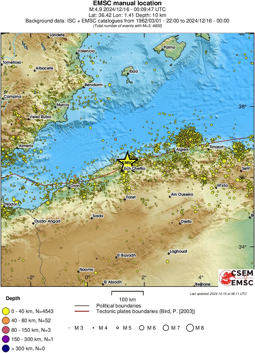 regional historical seismicity