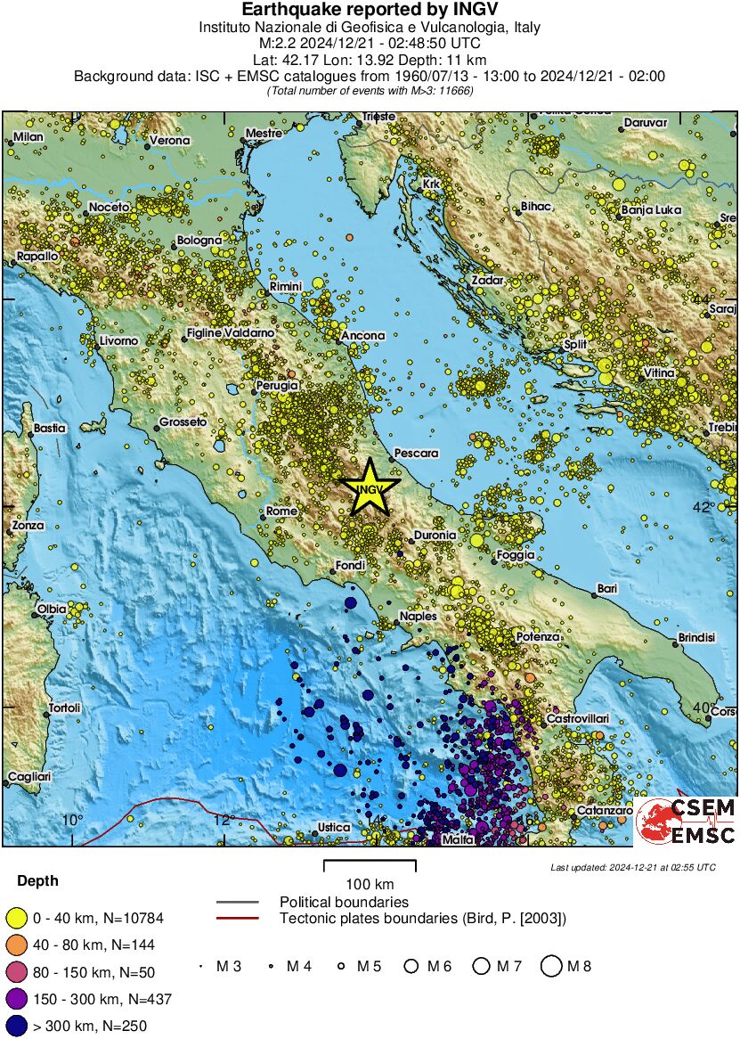 regional historical seismicity