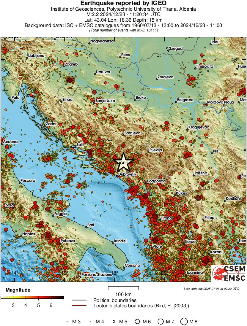regional magnitude historical seismicity