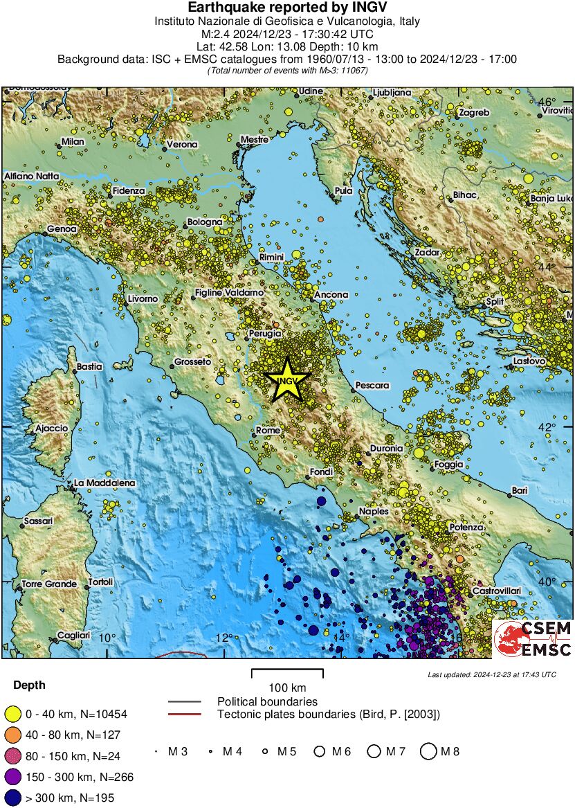 regional historical seismicity