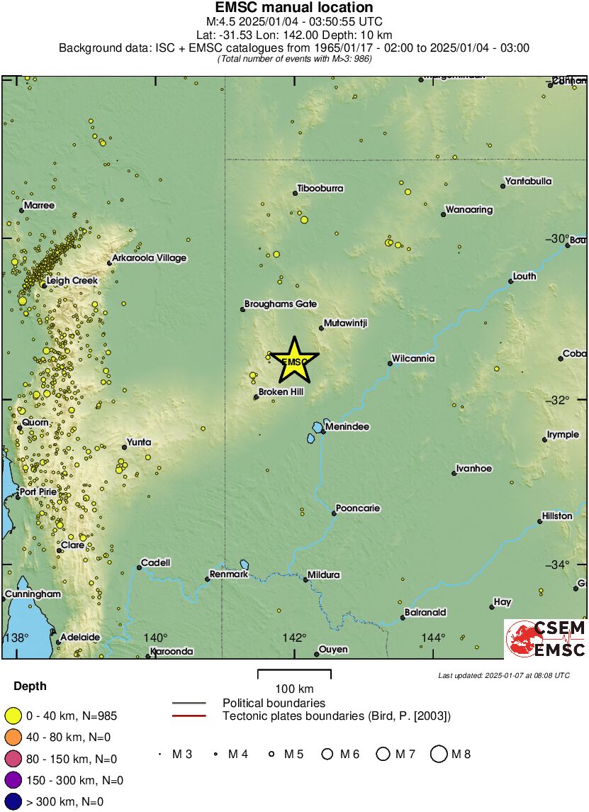 regional historical seismicity