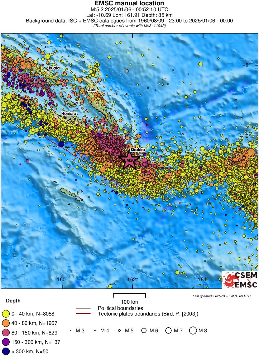 regional historical seismicity