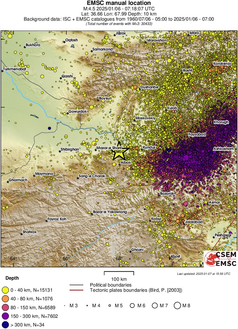 regional historical seismicity