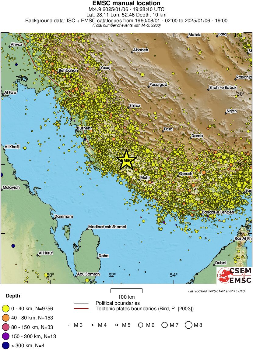 regional historical seismicity