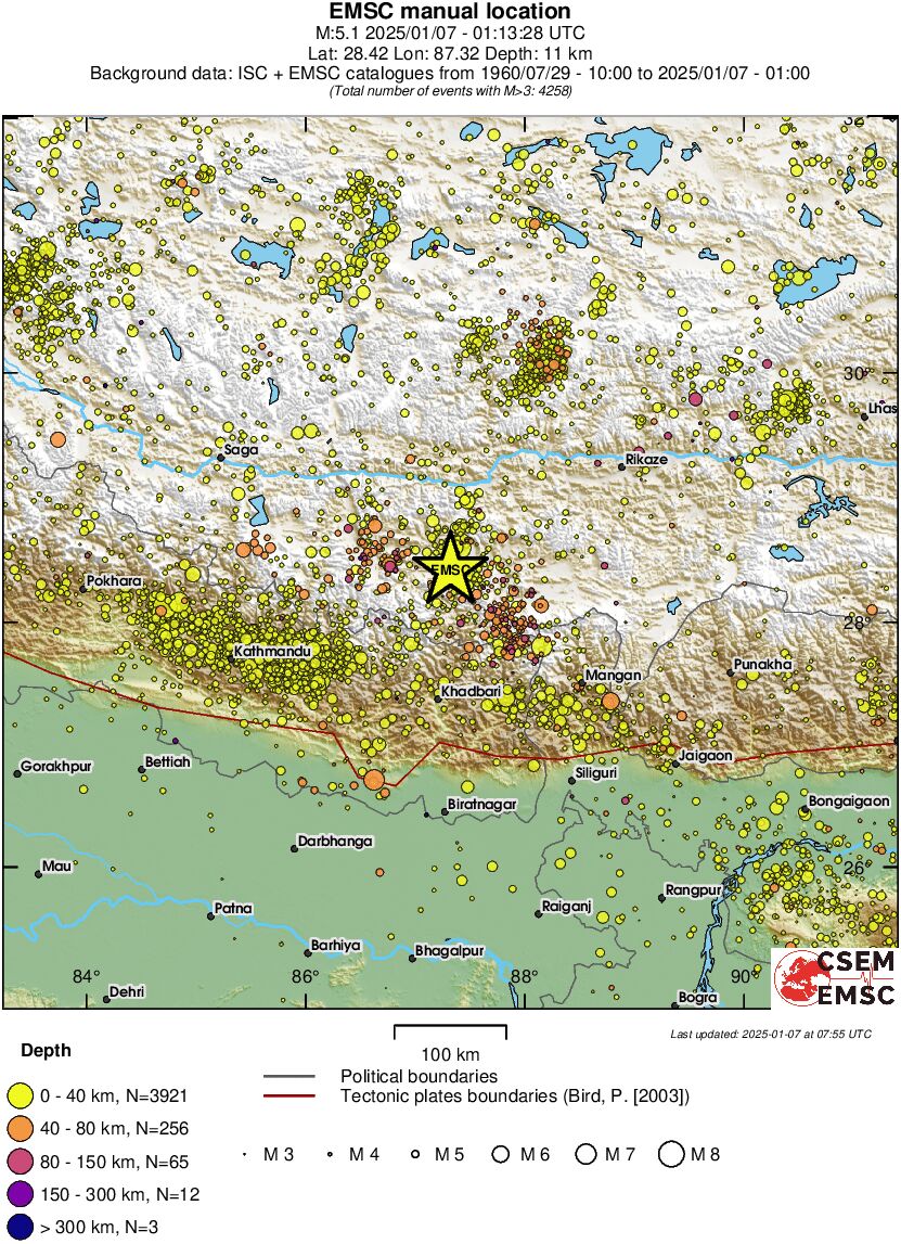 regional historical seismicity
