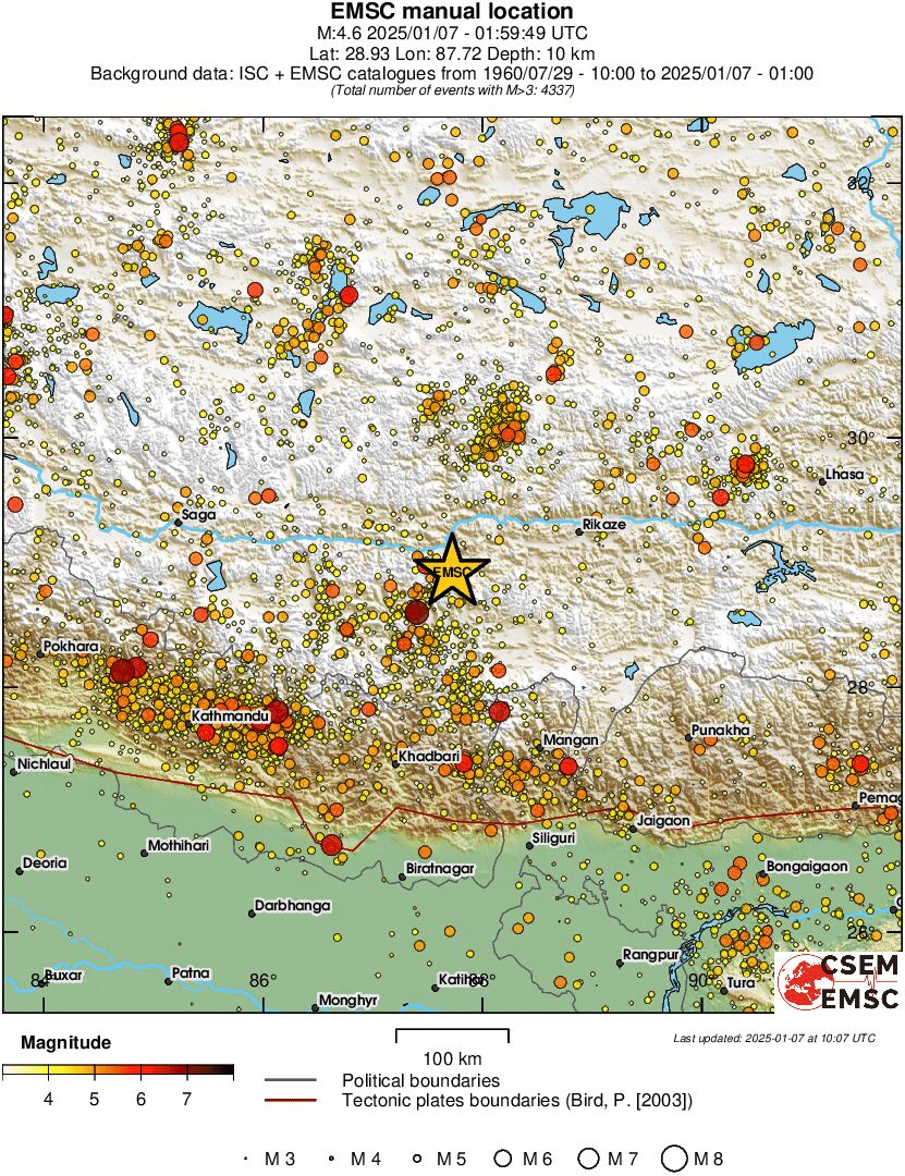 regional magnitude historical seismicity