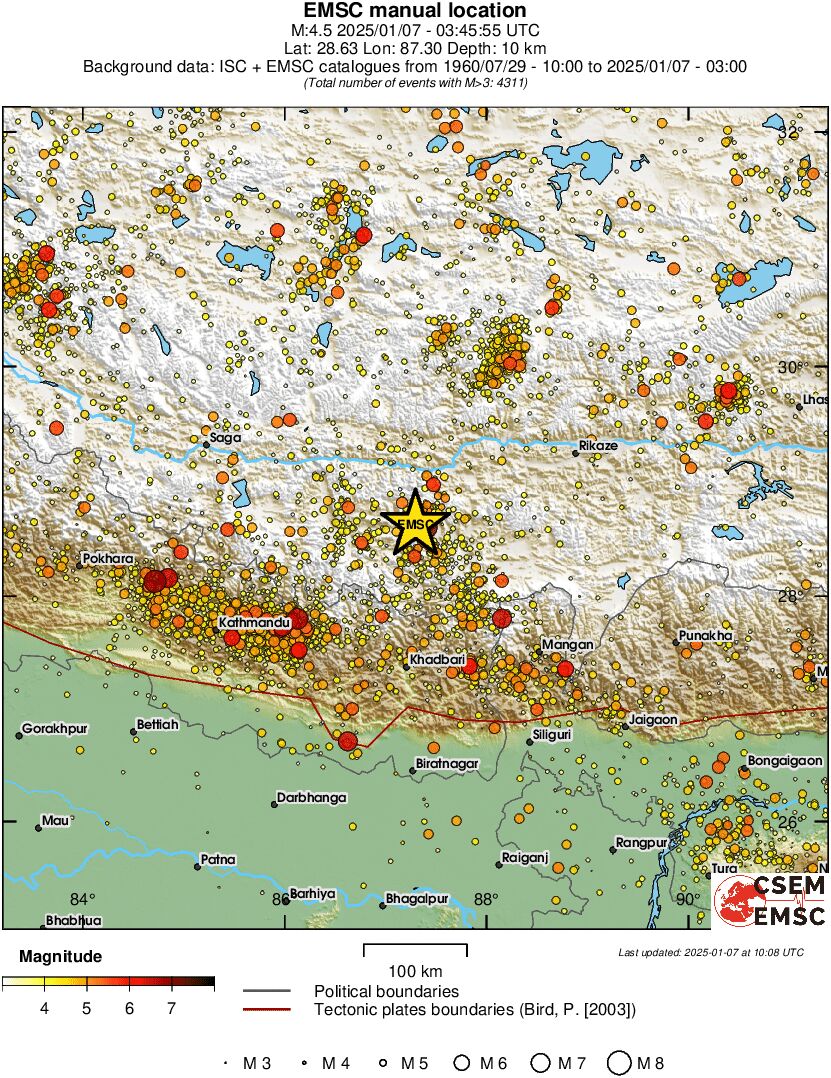 regional magnitude historical seismicity