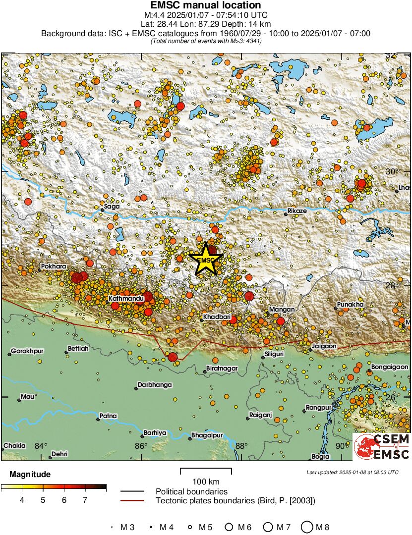 regional magnitude historical seismicity