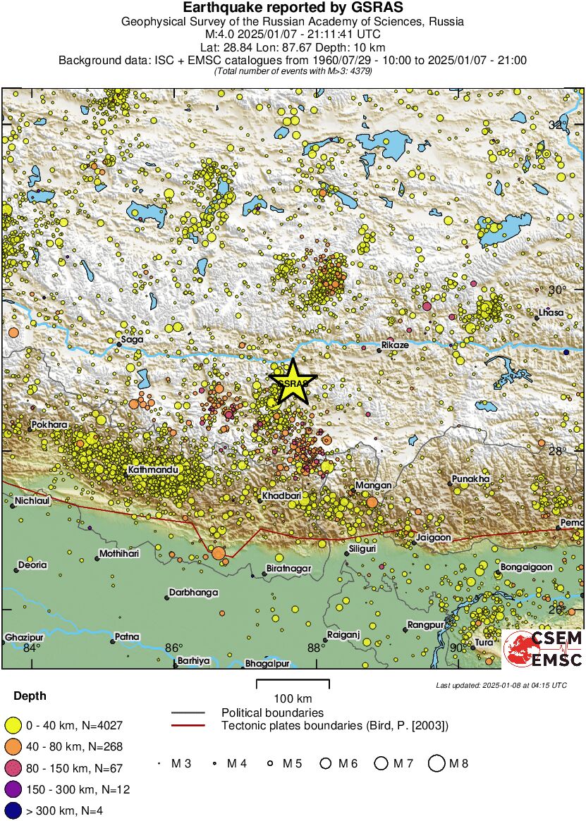 regional historical seismicity
