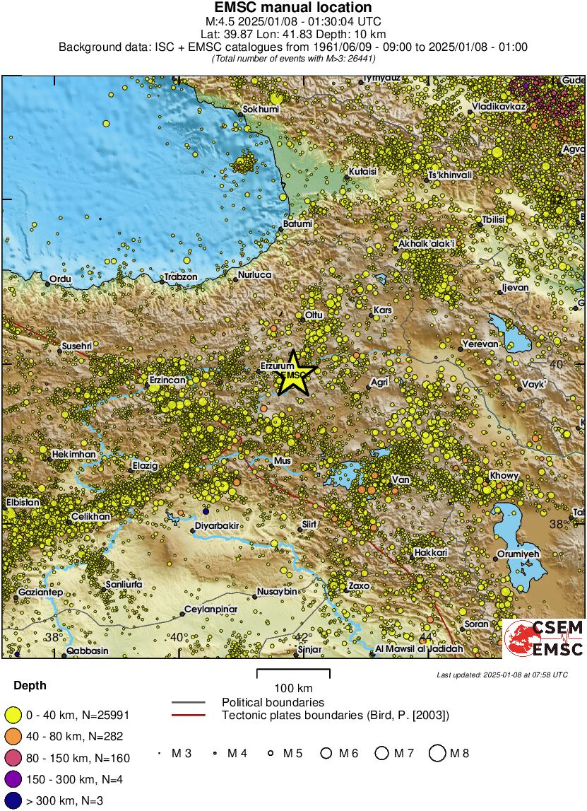 regional historical seismicity