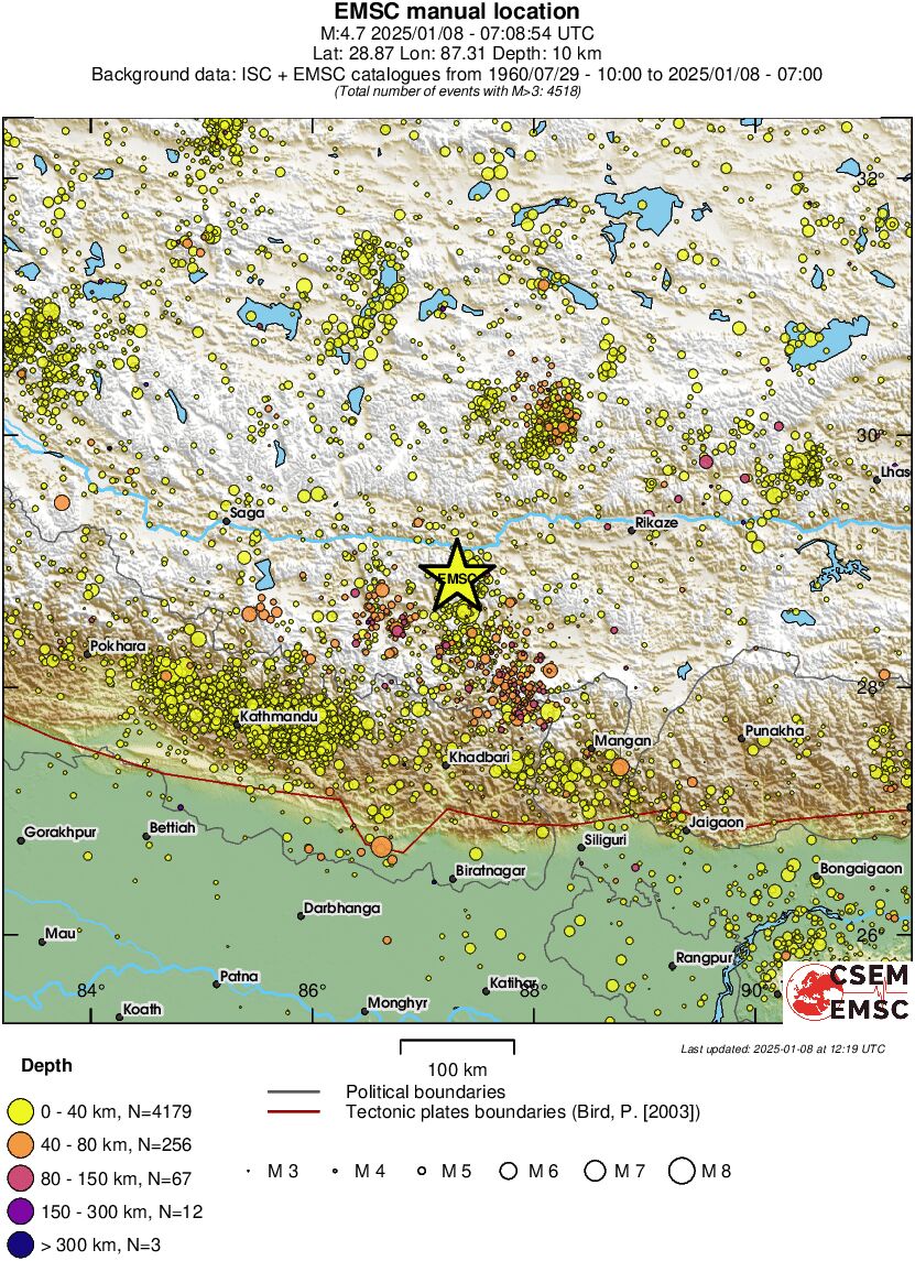 regional historical seismicity