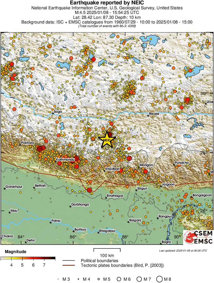regional magnitude historical seismicity