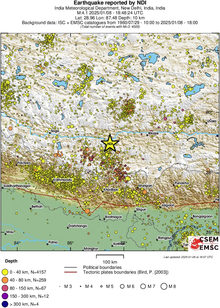 regional historical seismicity