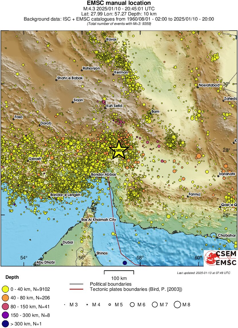 regional historical seismicity