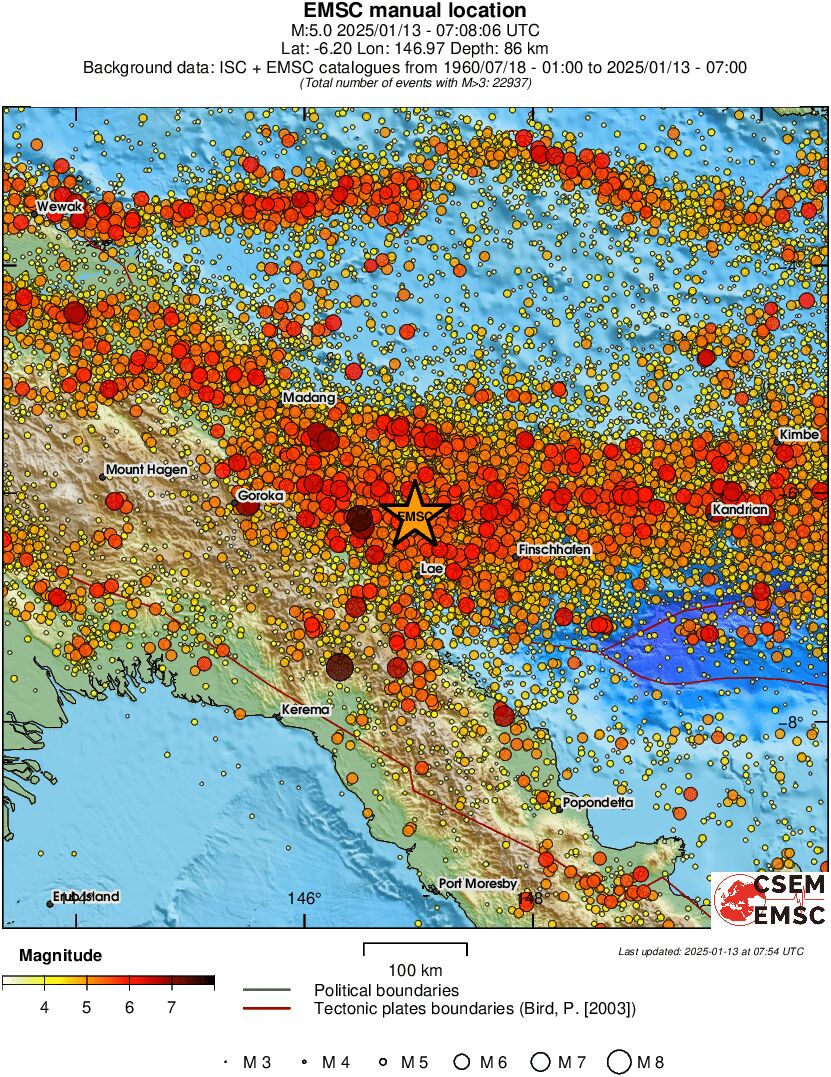 regional magnitude historical seismicity