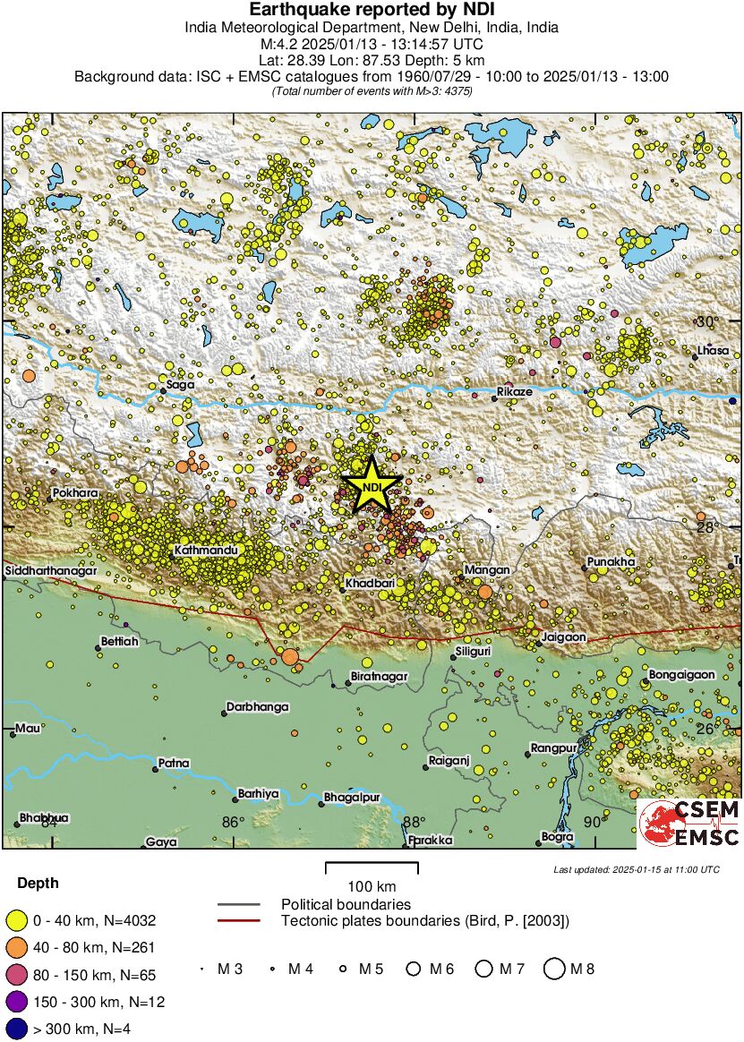 regional historical seismicity