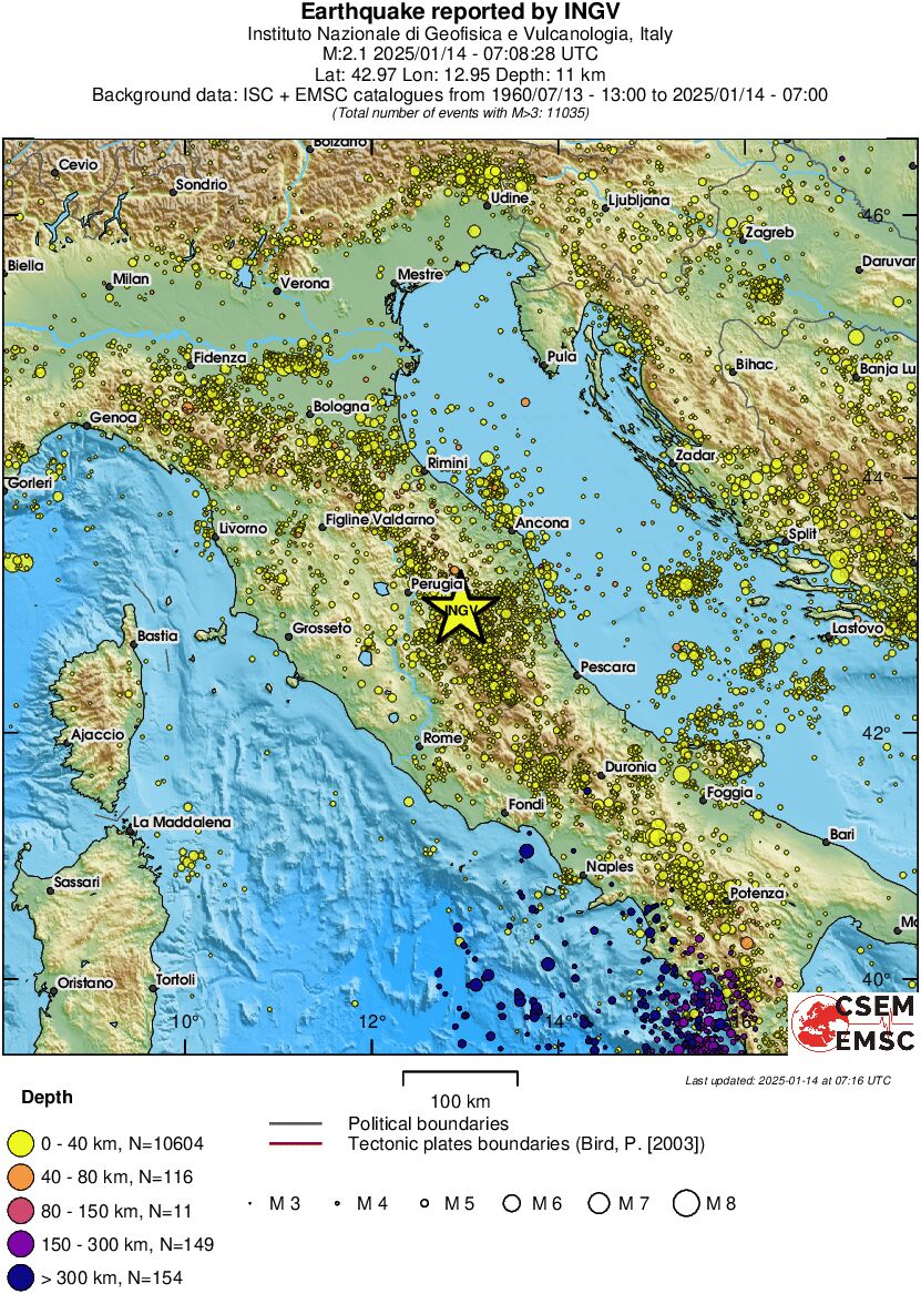 regional historical seismicity