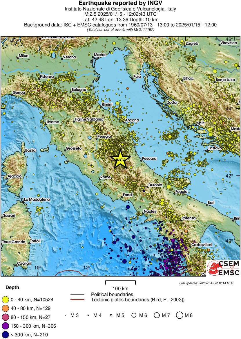 regional historical seismicity