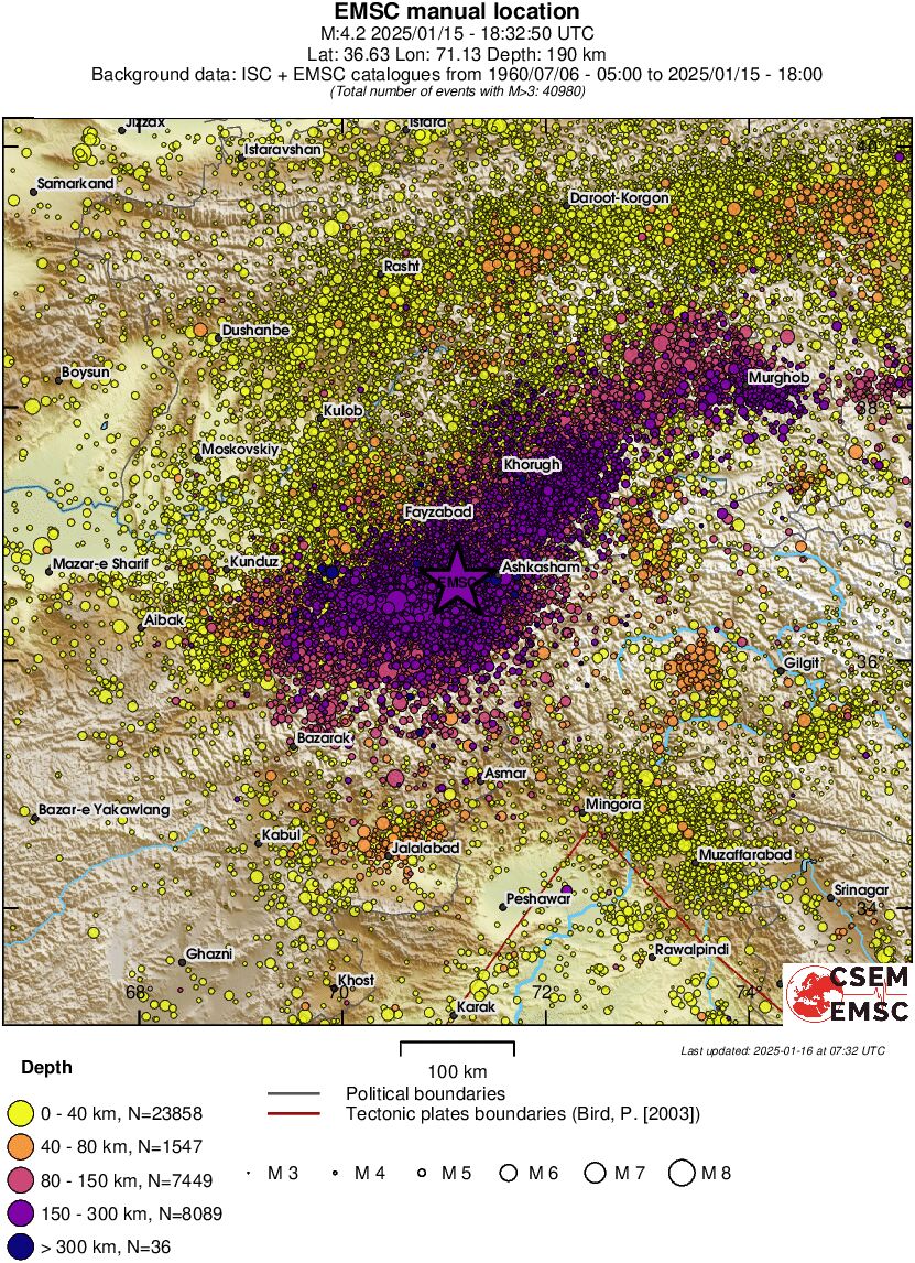 regional historical seismicity