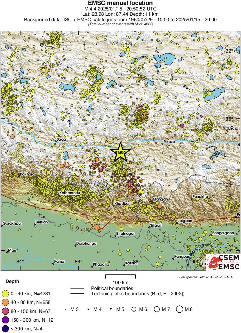 regional historical seismicity