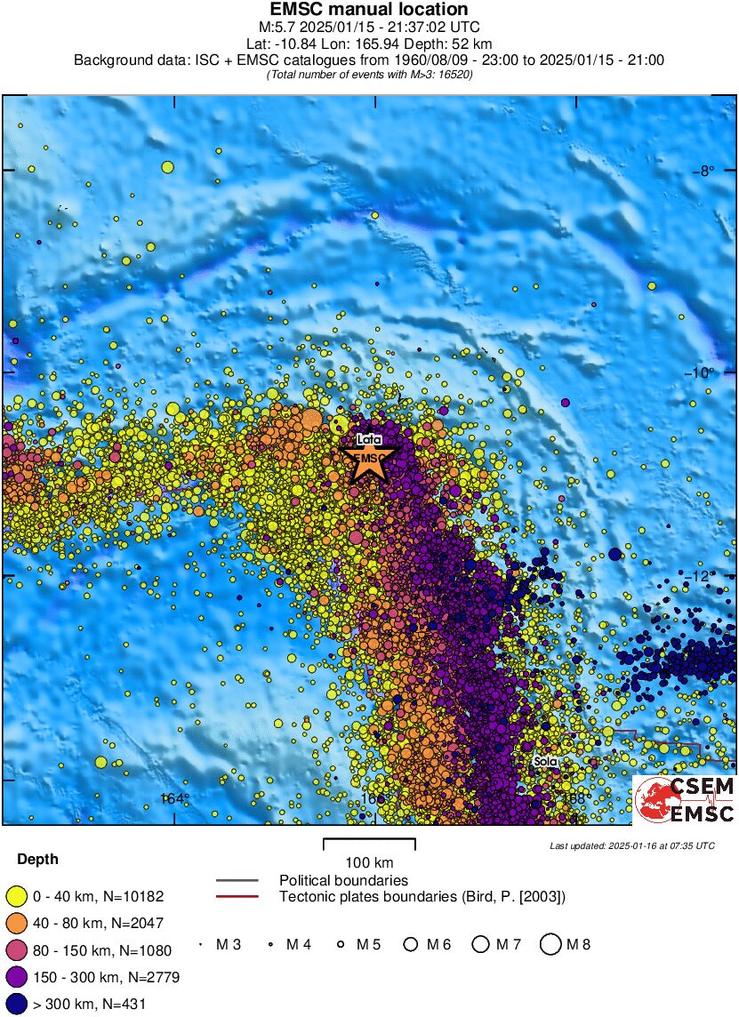 regional historical seismicity