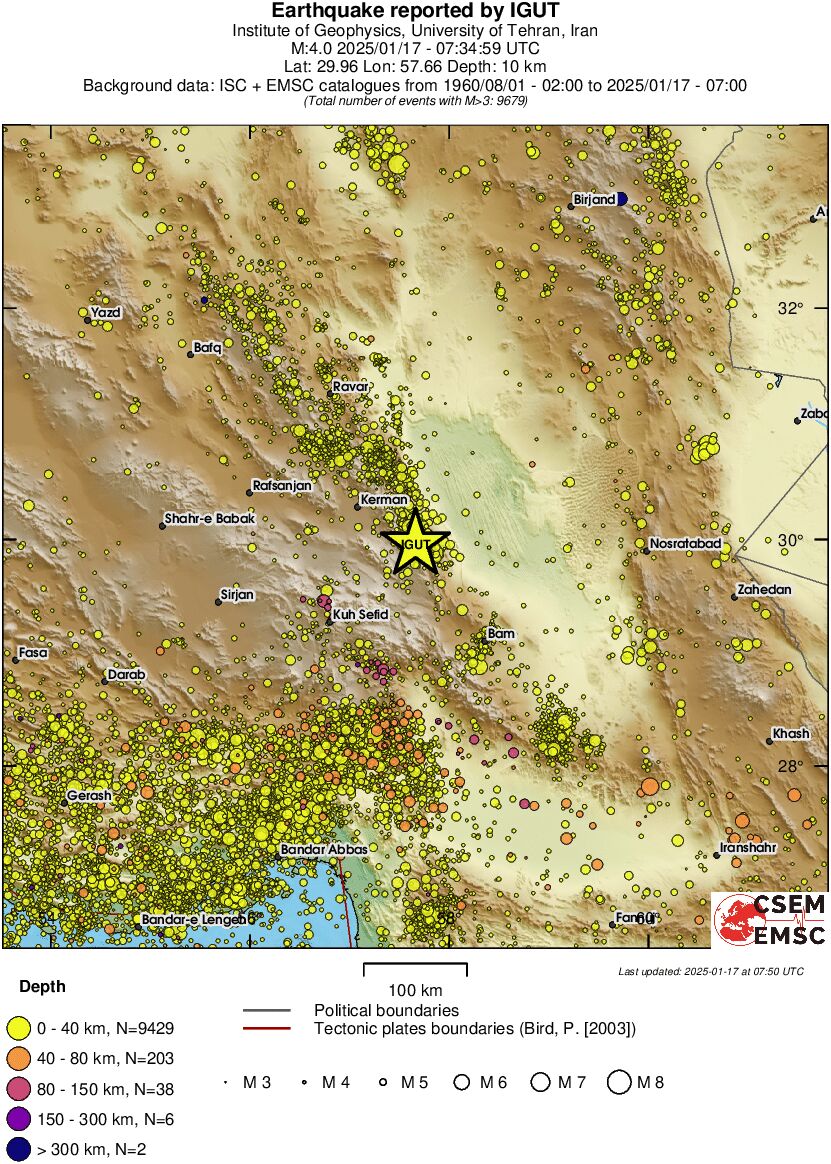 regional historical seismicity