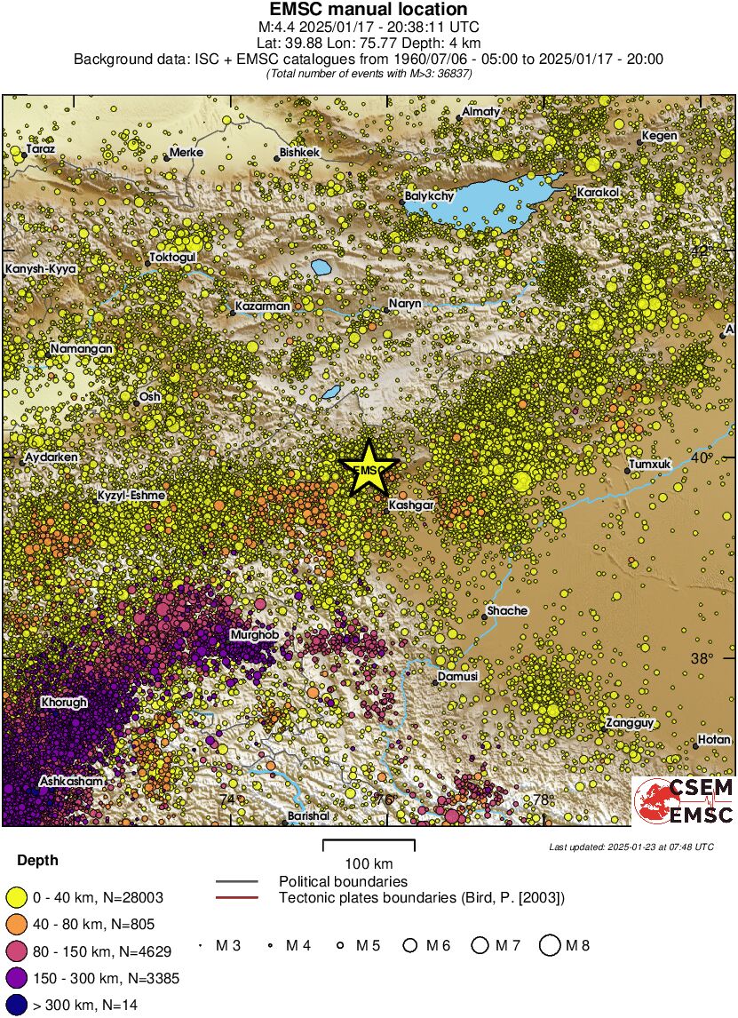 regional historical seismicity
