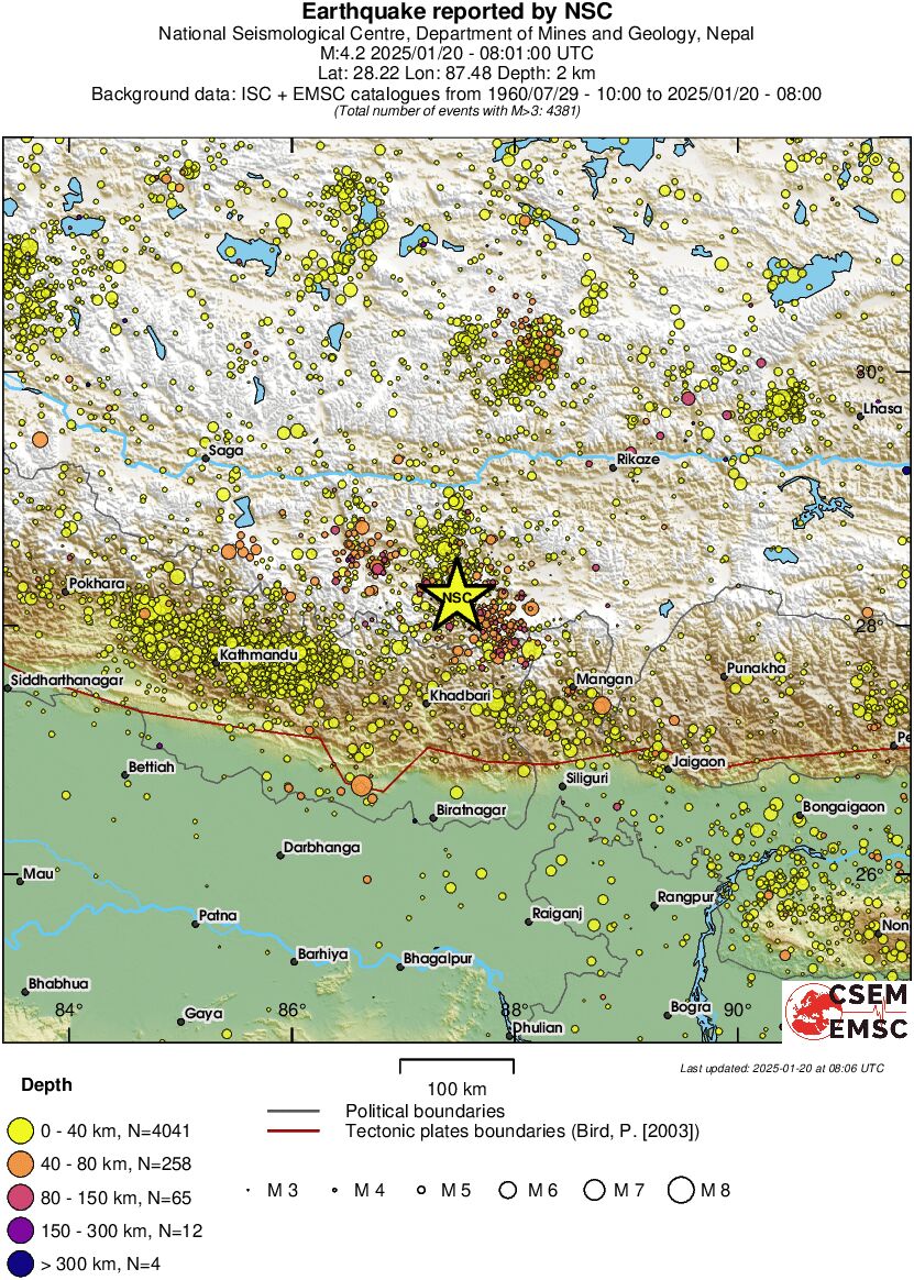 regional historical seismicity