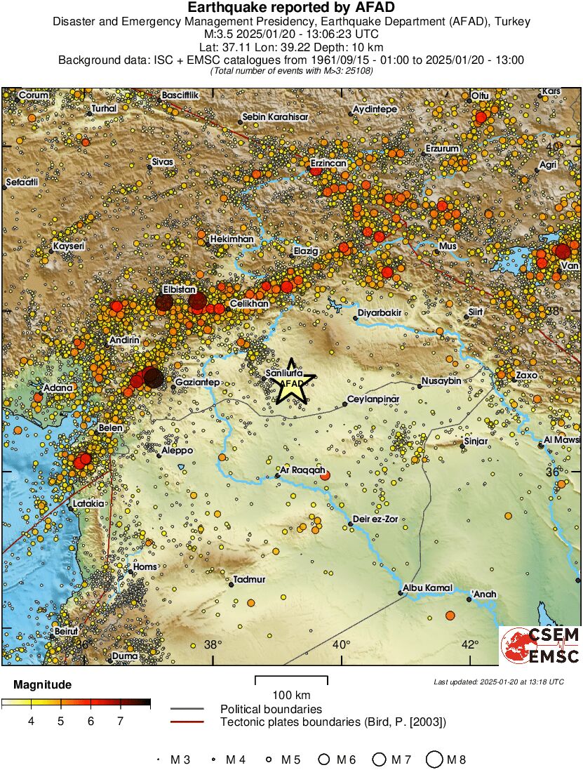 regional magnitude historical seismicity