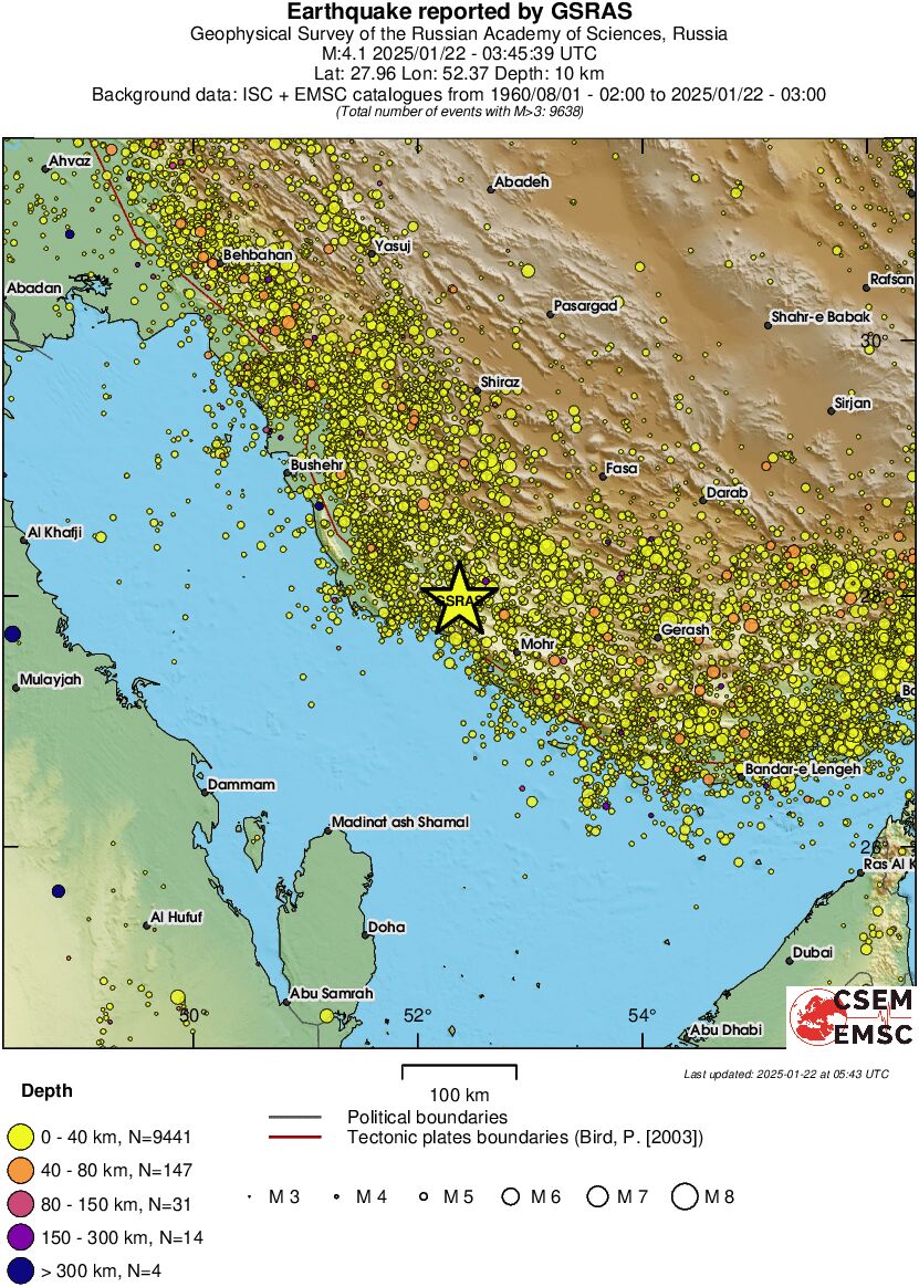 regional historical seismicity