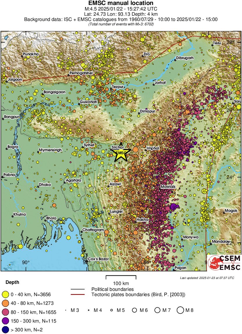 regional historical seismicity
