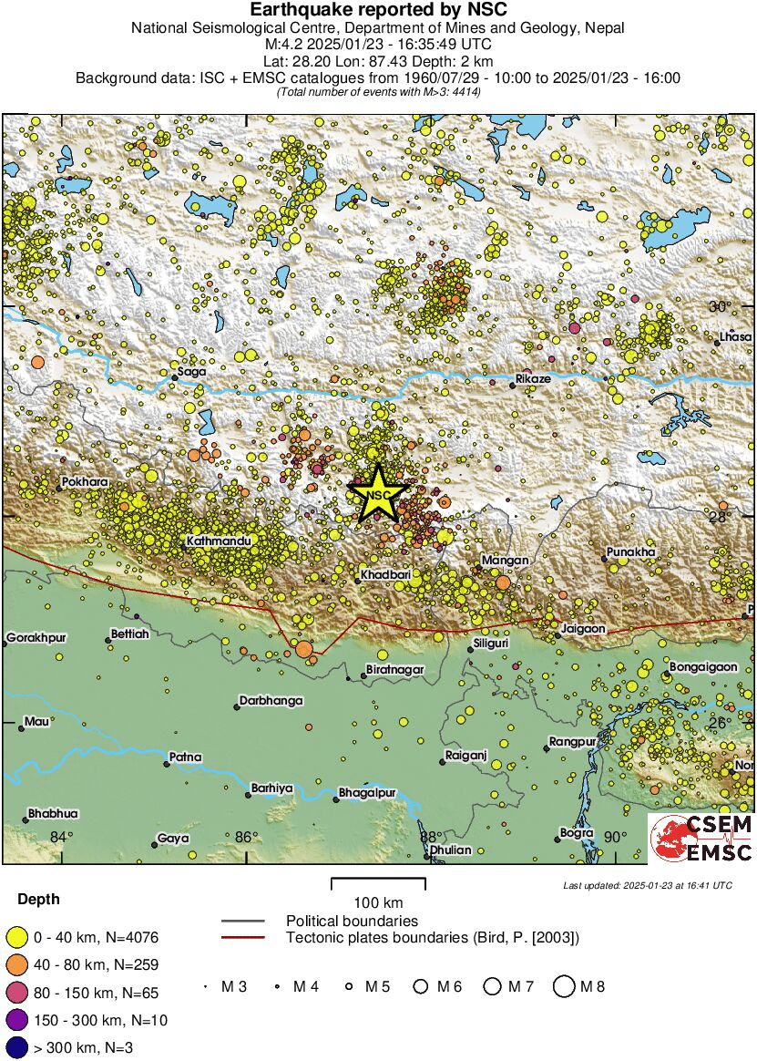 regional historical seismicity