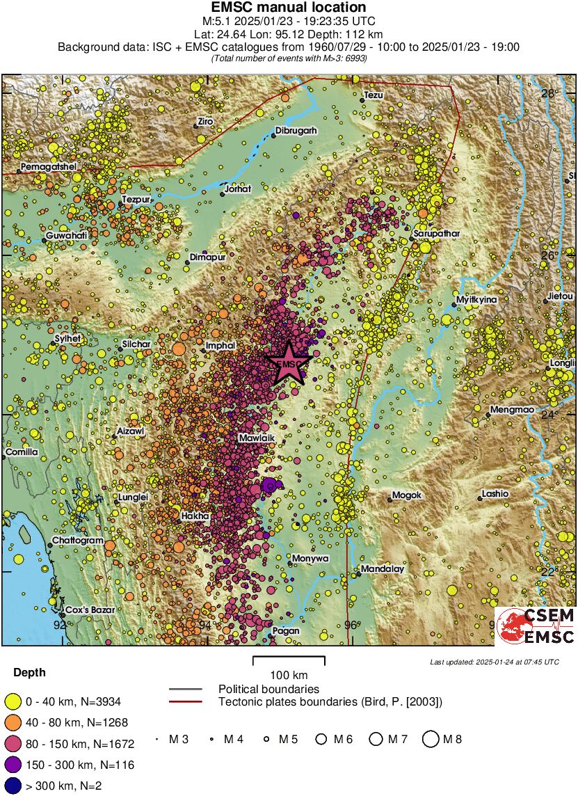 regional historical seismicity