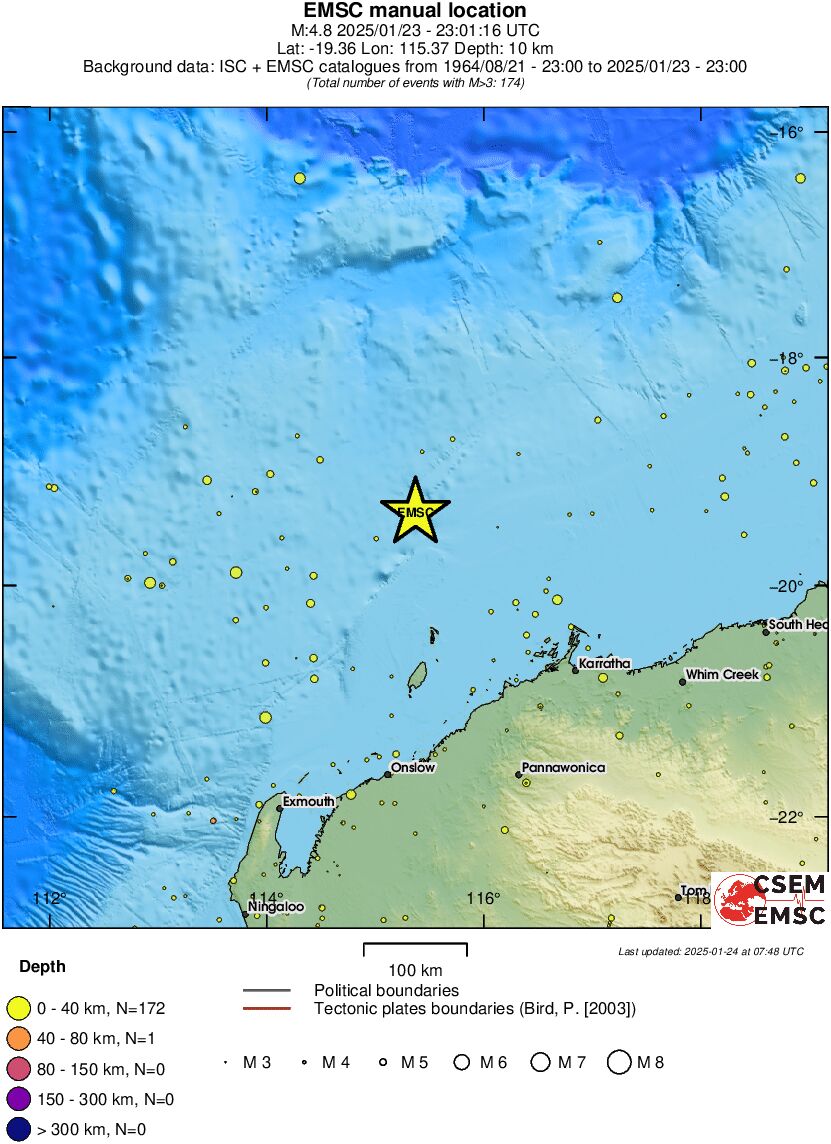 regional historical seismicity