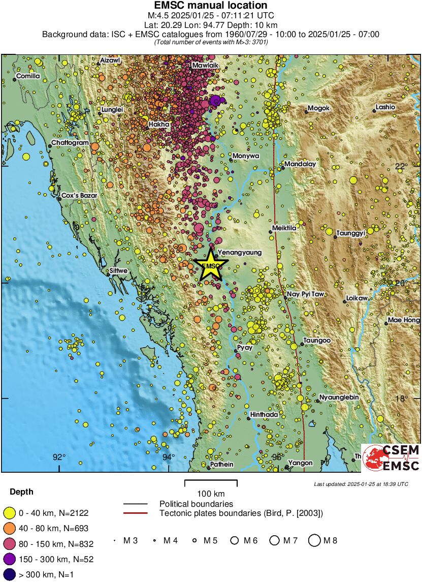 regional historical seismicity