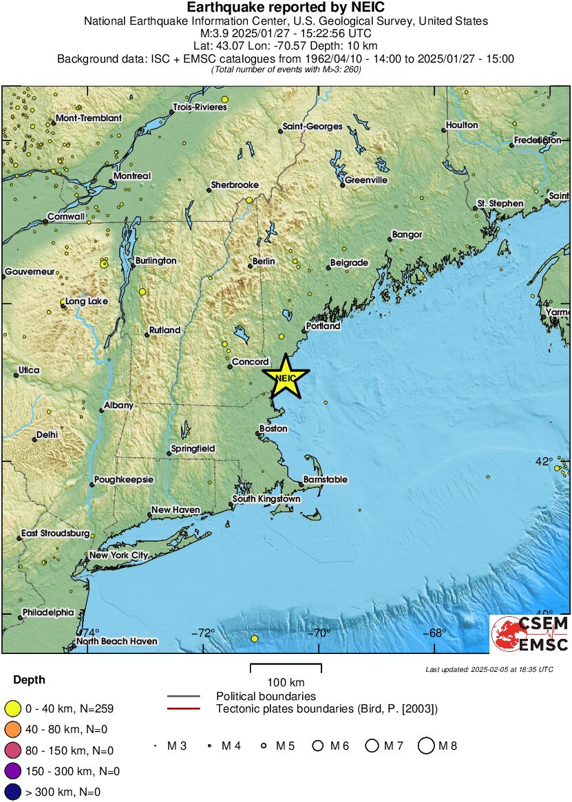 regional historical seismicity