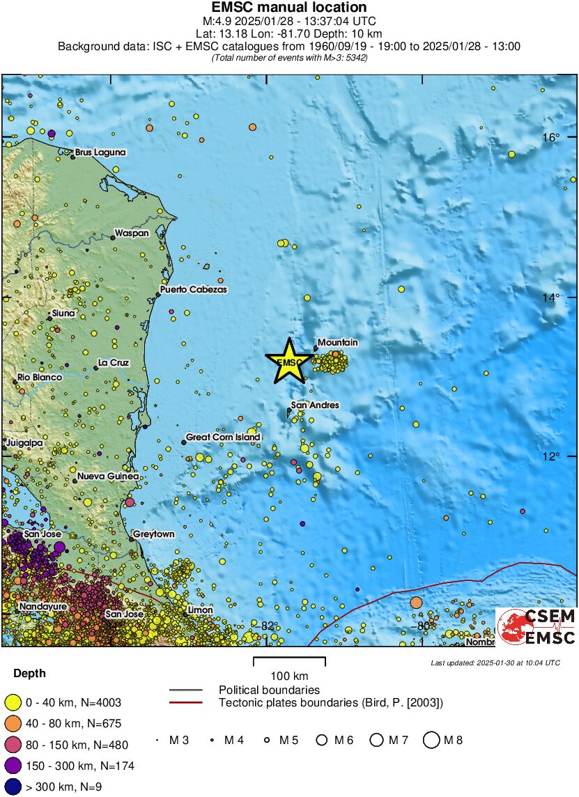 regional historical seismicity