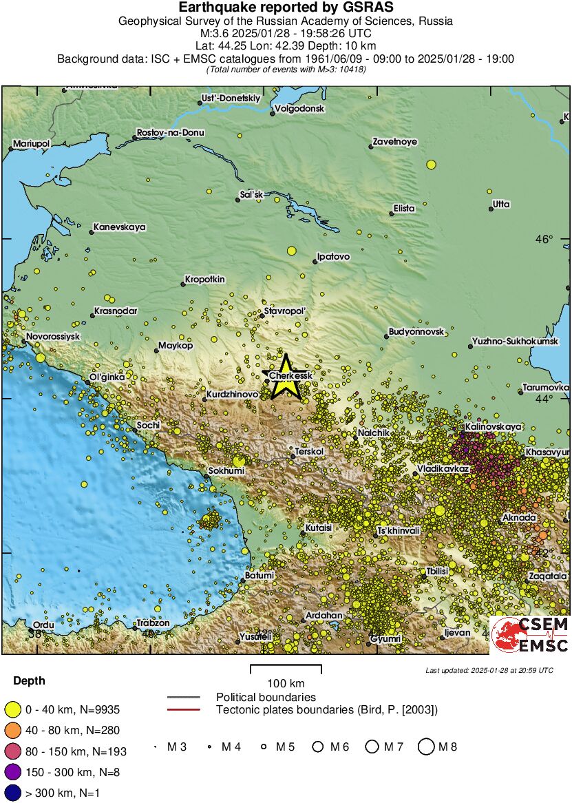 regional historical seismicity