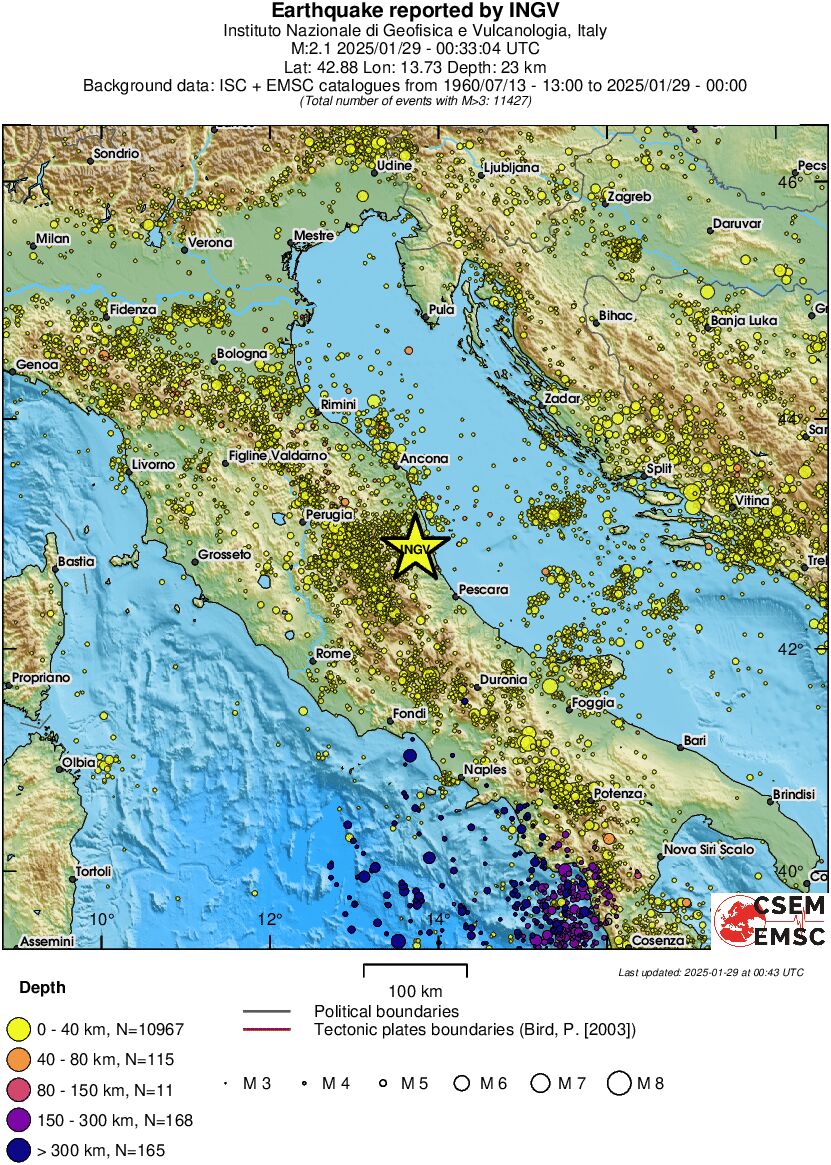 regional historical seismicity