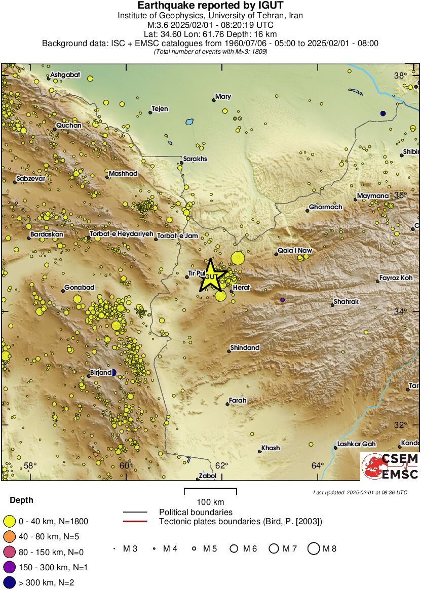 regional historical seismicity