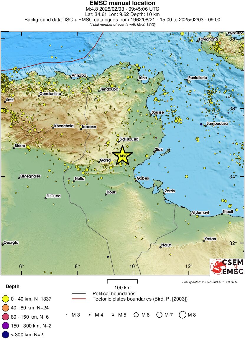 regional historical seismicity