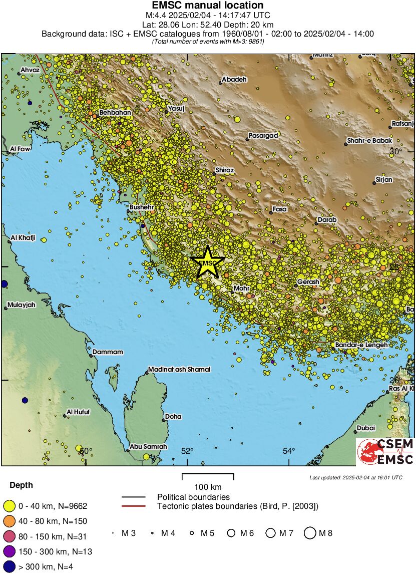 regional historical seismicity