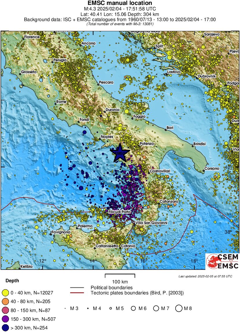 regional historical seismicity
