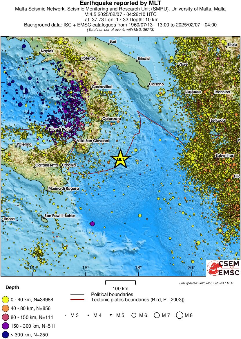 regional historical seismicity