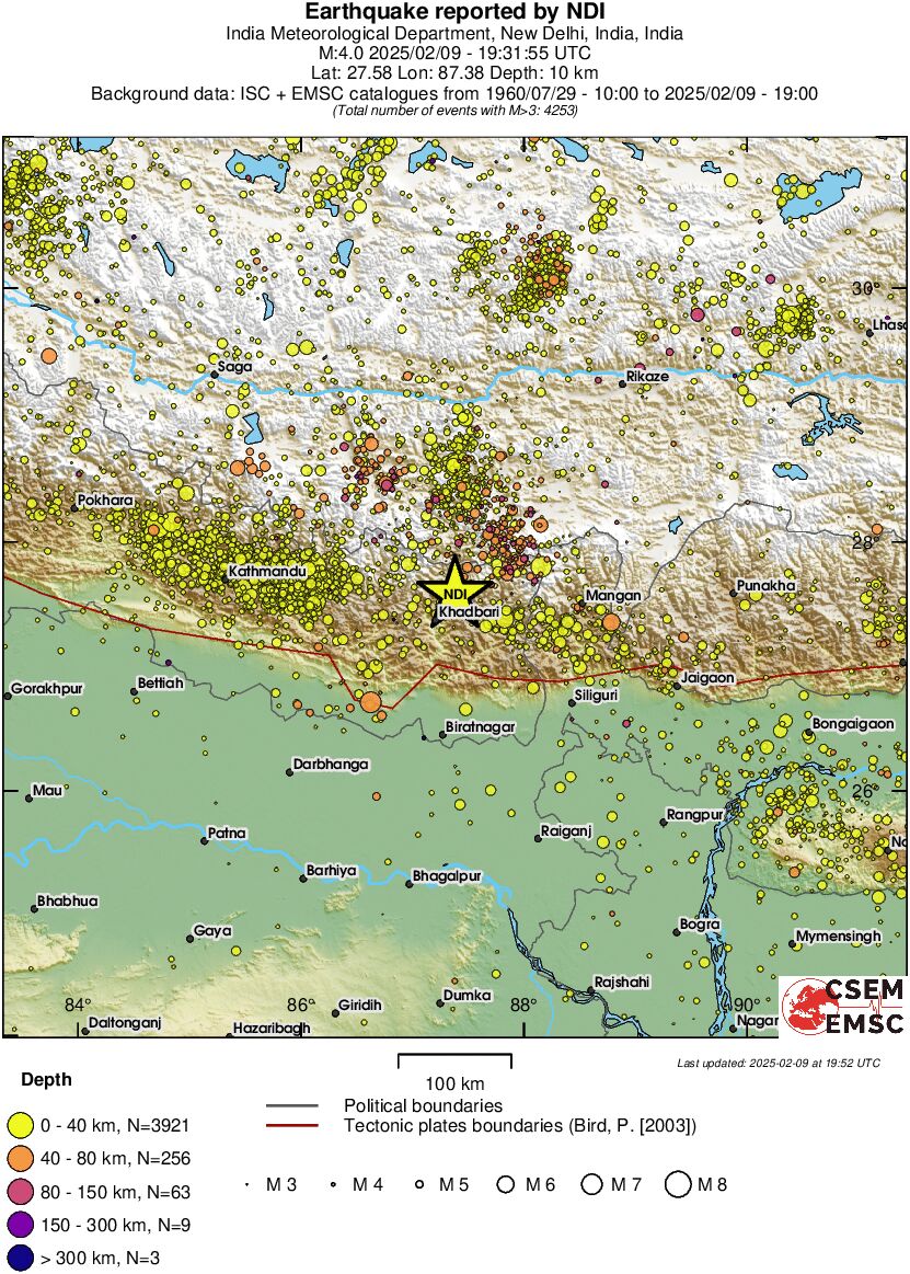 regional historical seismicity